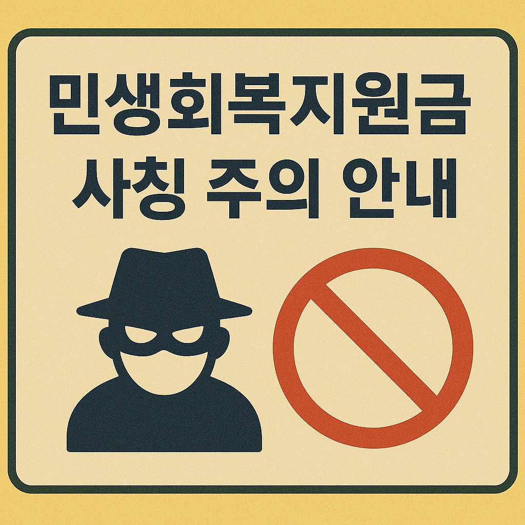 민생회복지원금 사칭 주의 안내