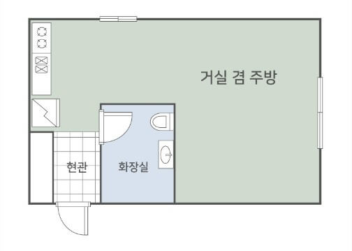 용문산자연휴양림 휴양관평면도