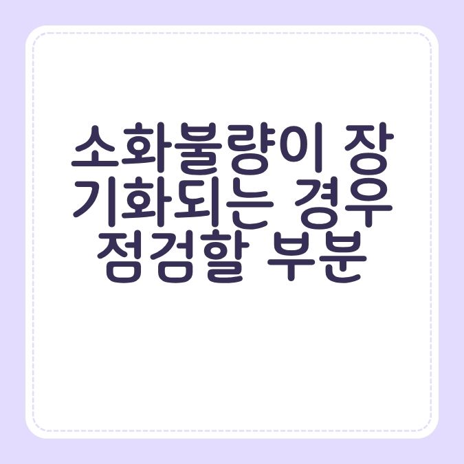 소화불량이 장기화되는 경우 점검할 부분