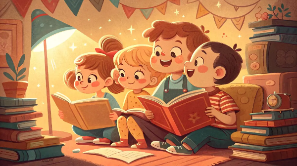 어린이집-책읽기-아이들