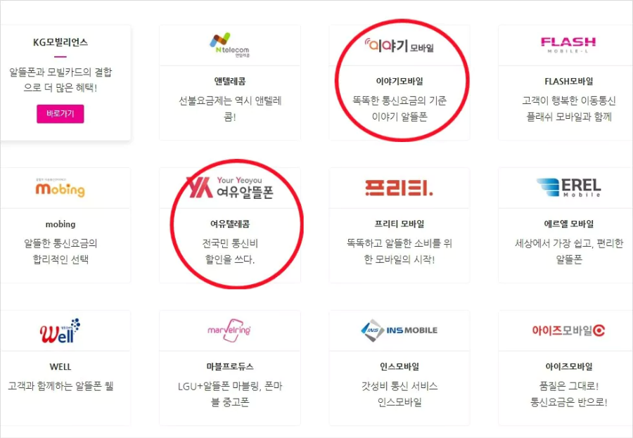 유플러스 알뜰폰 파트너사 명단 2