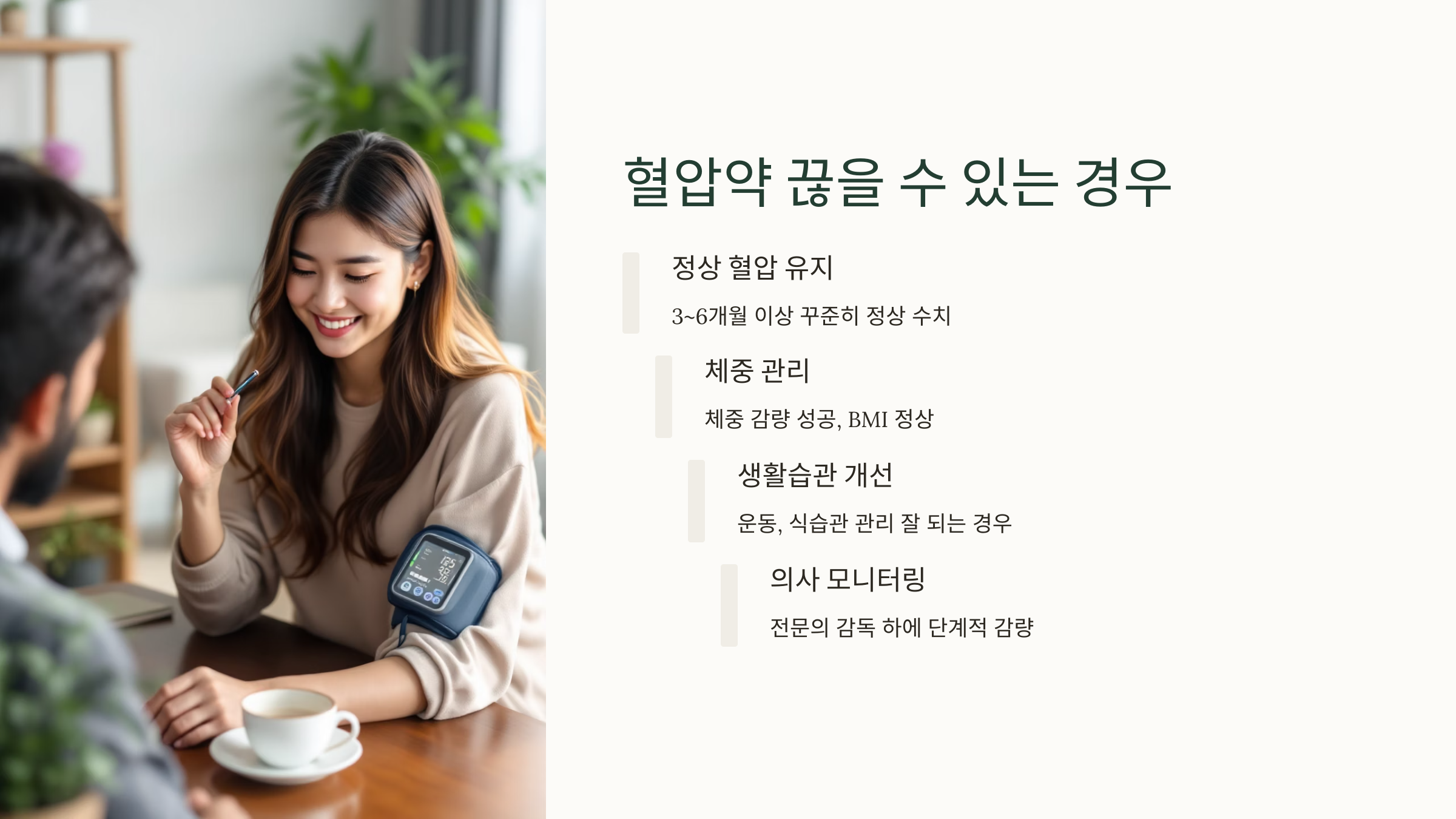 혈압약 끊을 수 있는 경우