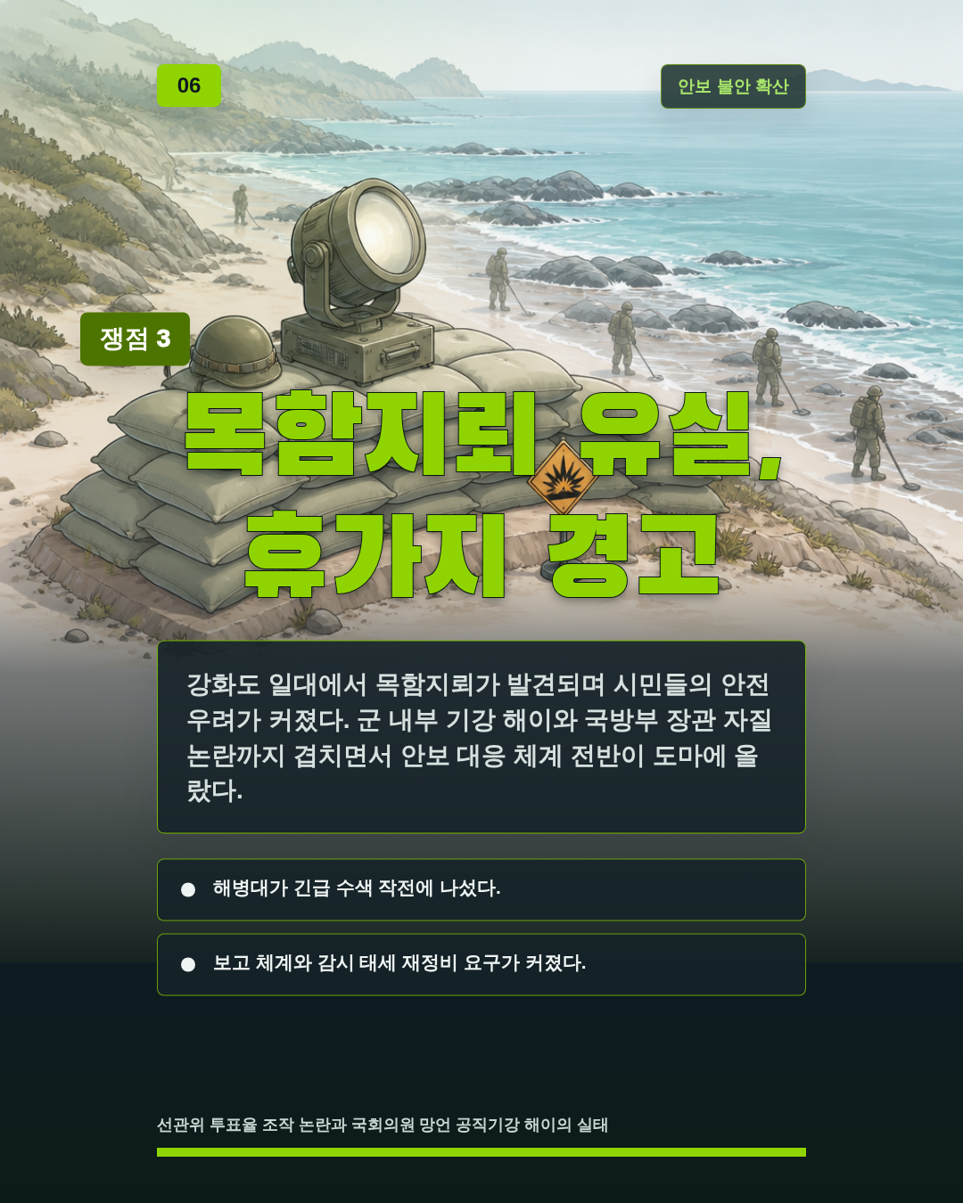목함지뢰 유실, 휴가지 경고