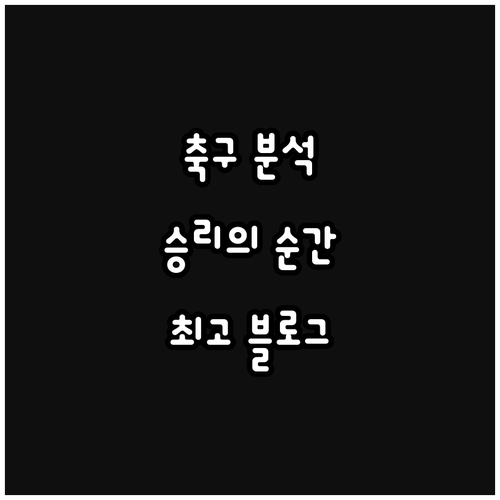 축구 팬을 위한 최고의 분석 블로그: