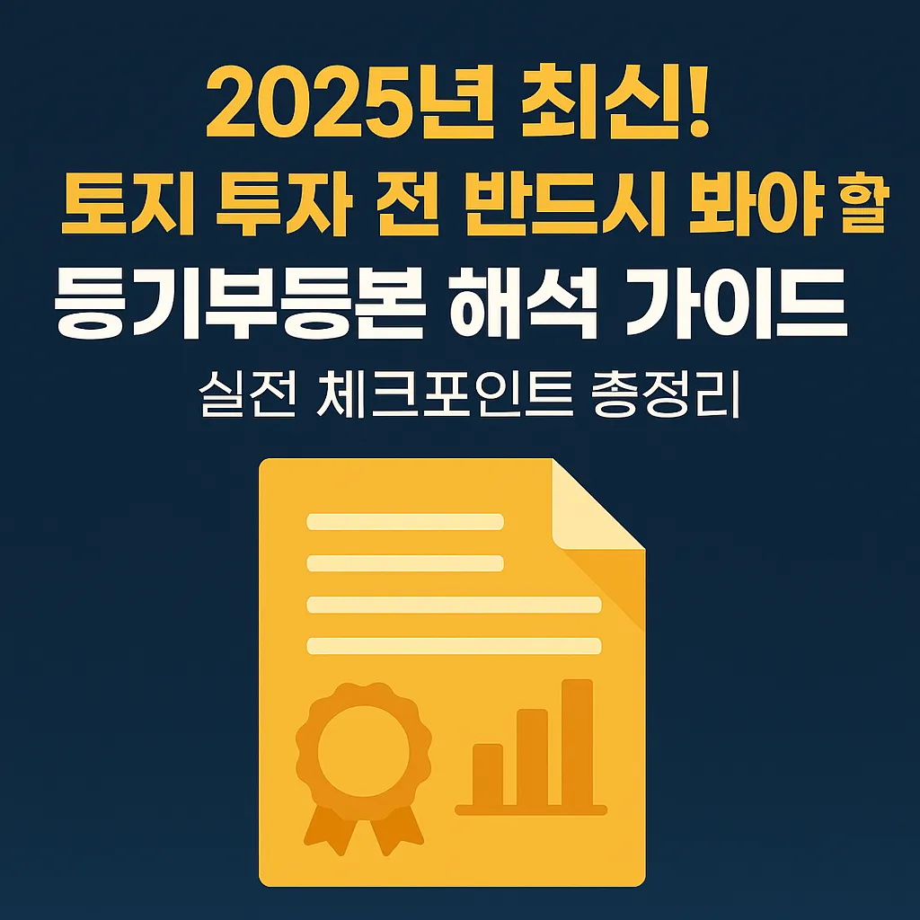 2025년_최신!_토지_투자_전 반드시_봐야_할_등기부등본_해석 가이드_–_실전_체크포인트_총정리