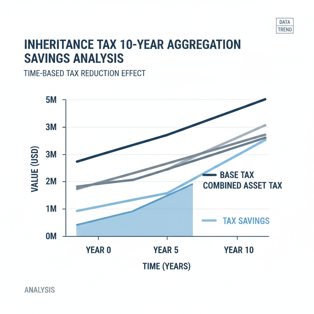 상속세 10년 합산과세 시점별 절세 효과 분석 그래프