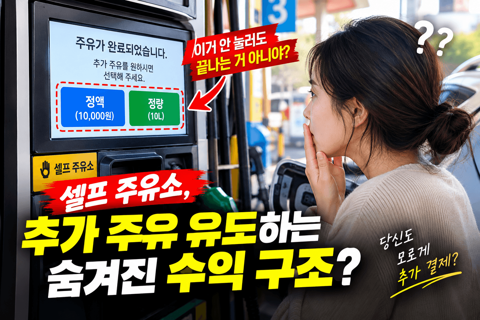 셀프 주유소 추가주유