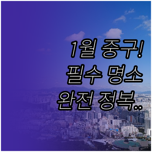 1월 서울 중구 가볼만한곳 명소 5곳..