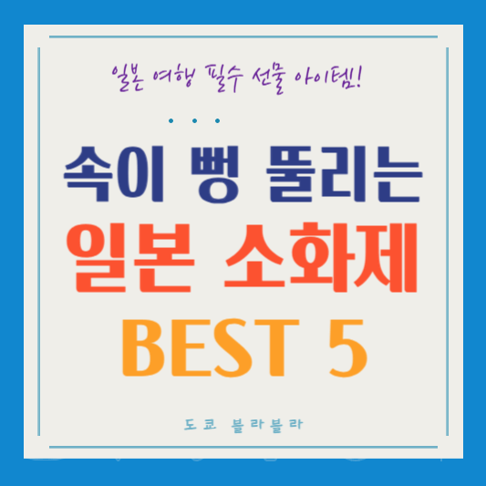 일본 소화제 BEST5 일본 여행 필수 선물 아이템