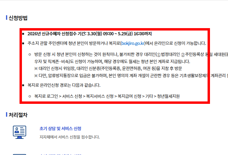 청년 월세 지원 신청방법 한방정리