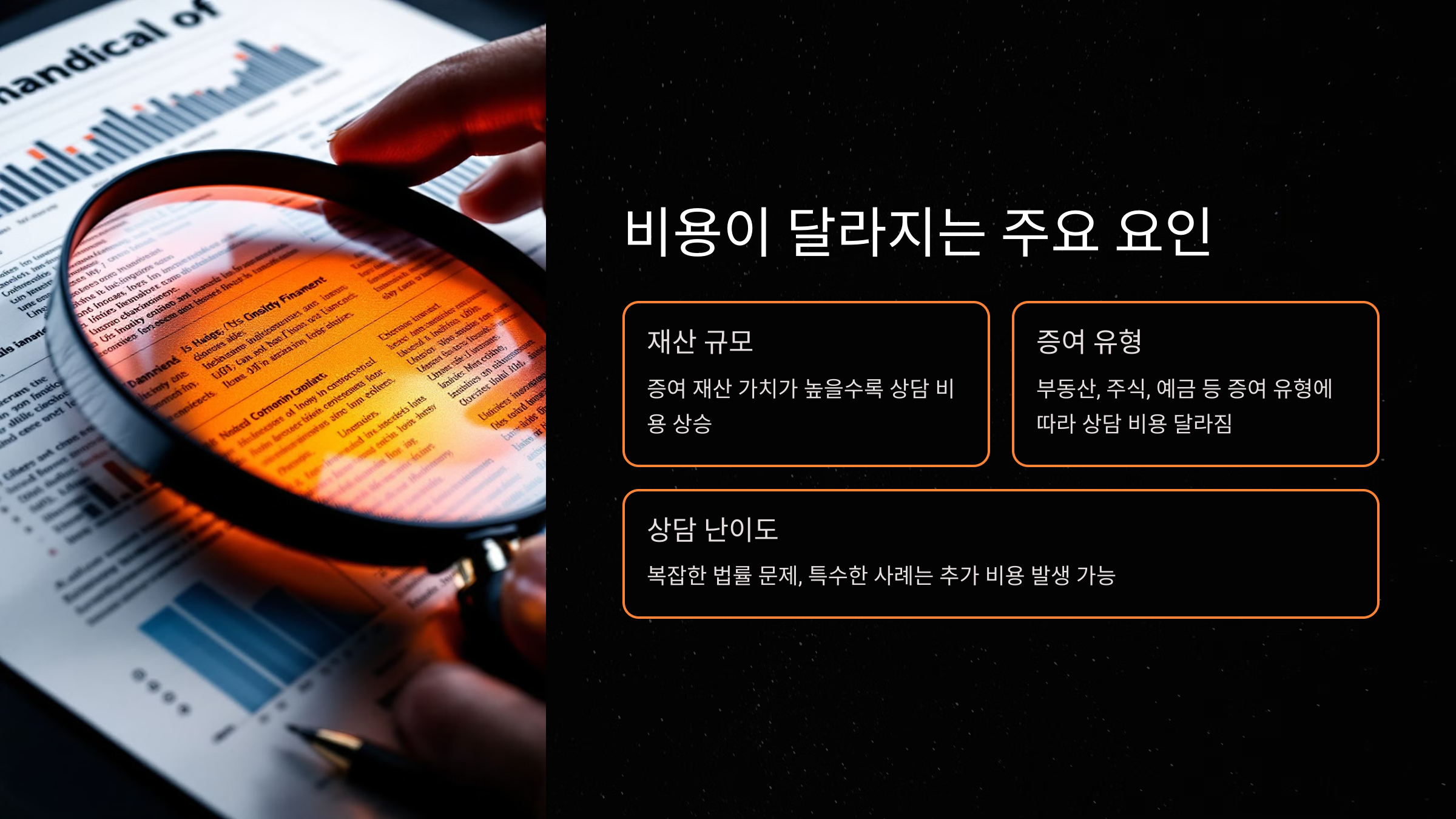 비용이 달라지는 주요 요인