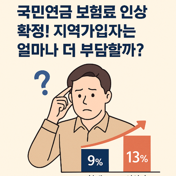 국민연금 보험료 인상 확정! 지역가입자는 얼마나 더 부담할까?