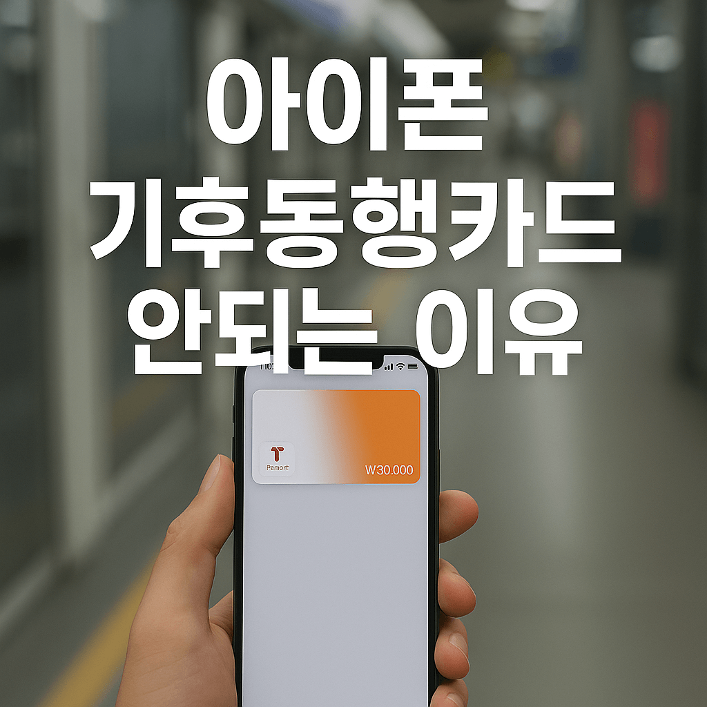 아이폰 기후동행카드 안되는 이유