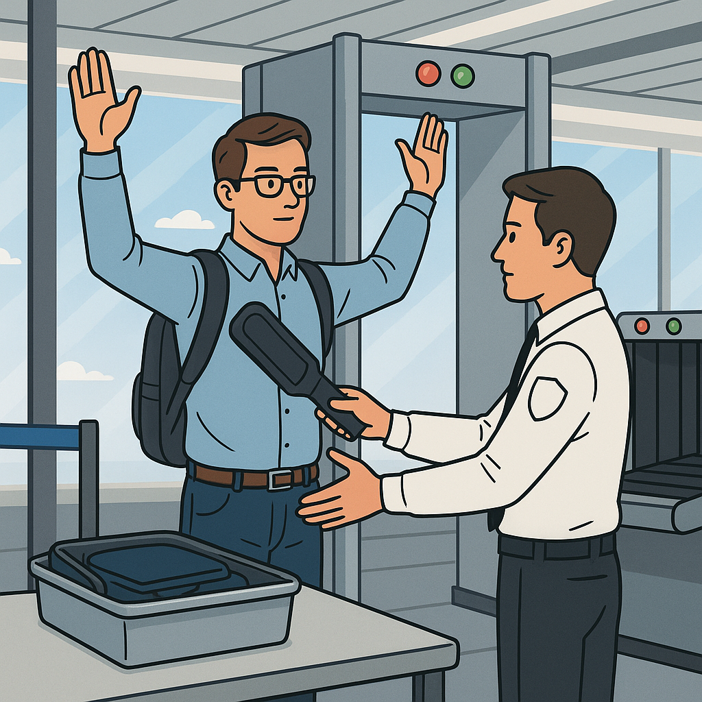 기내 반입 금지 물품 , 공항 검색대