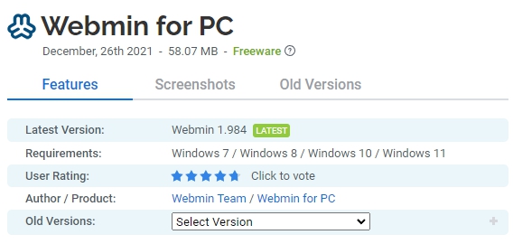 Webmin-for-PC
