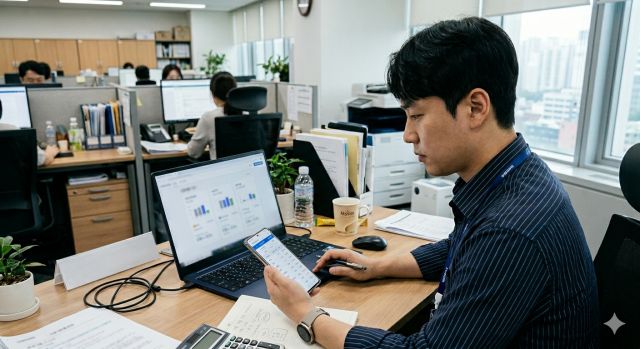 직장인이 2026년 신용대출 조건과 금리를 비교하며 고민하는 상황