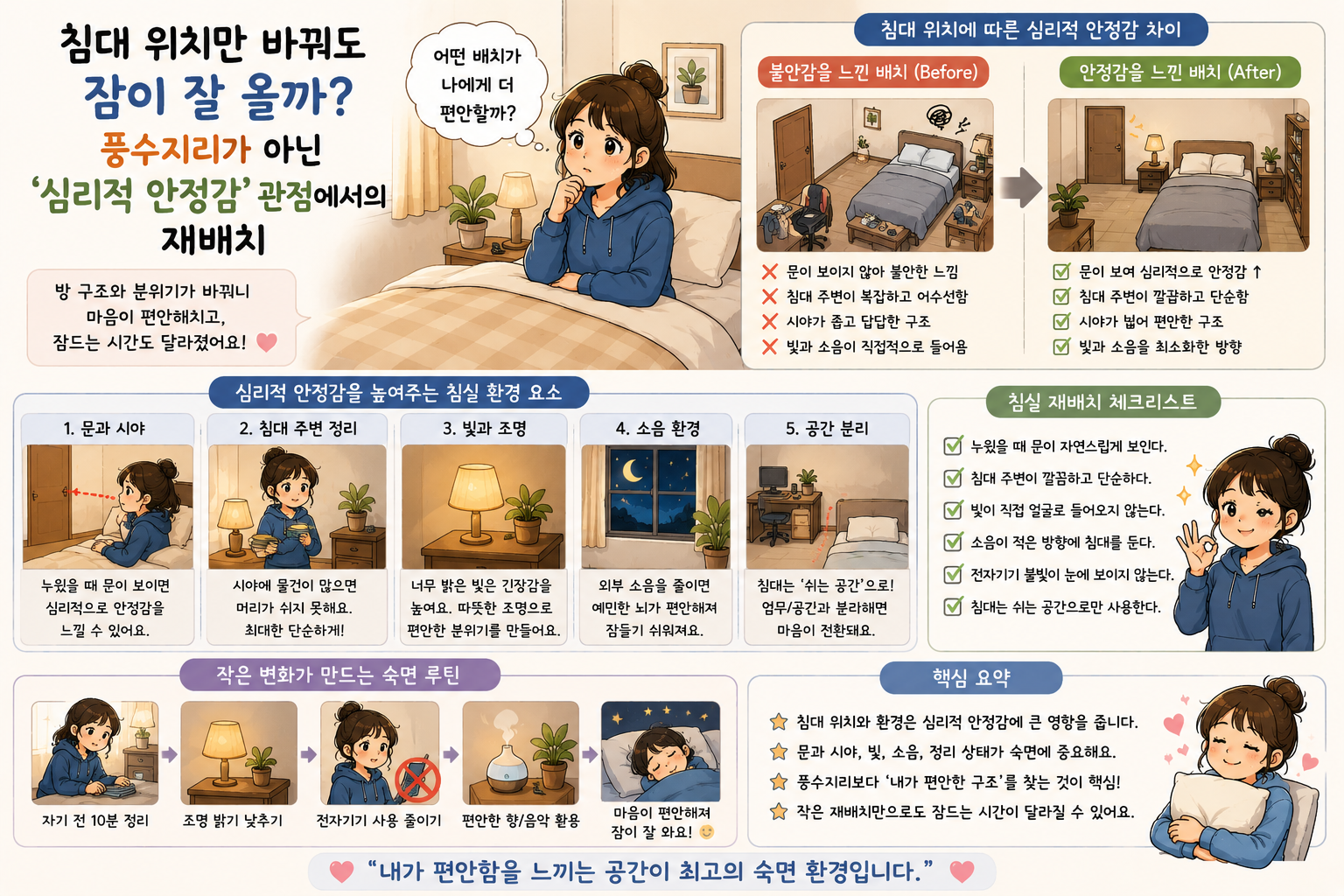 침대위치와 수면과의 관계