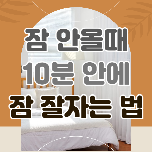 잠 잘자는 법