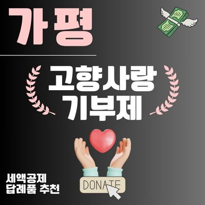 썸네일_가평 고향사랑기부제 신청방법 (연말정산 세액공제, 답례품 3만원, 기부한도 10만원)
