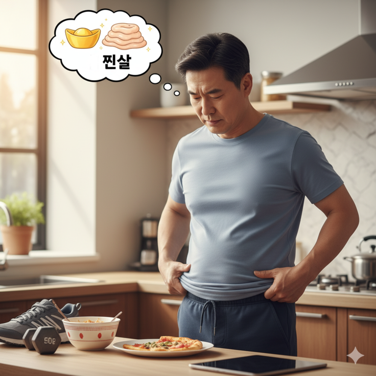 중년 급찐살 고민