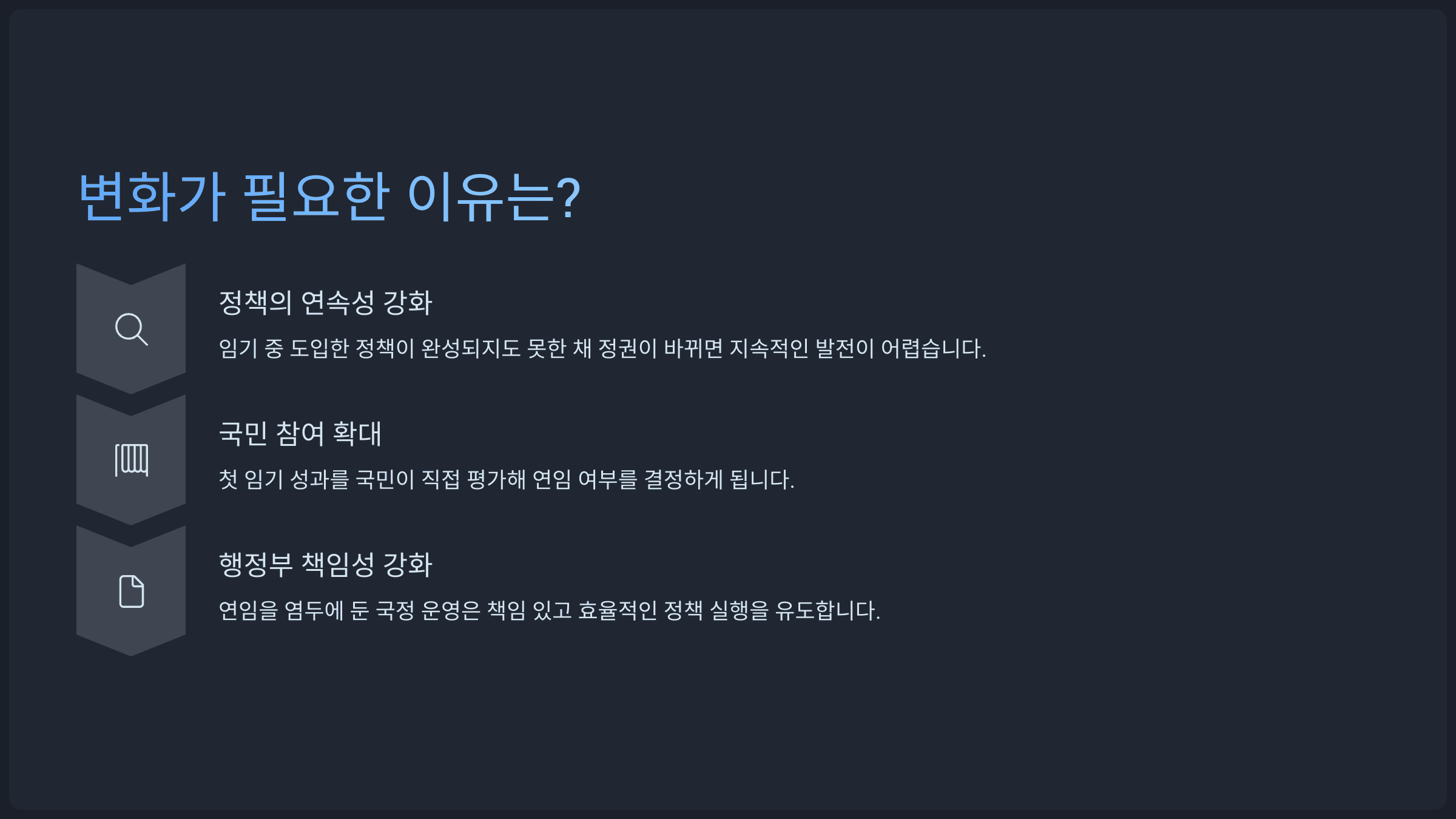 변화가 필요한 이유는?