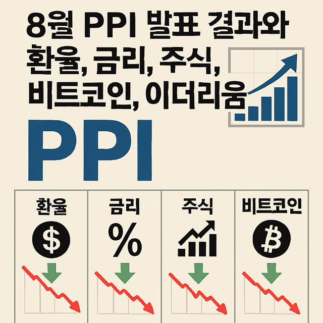 8월 PPI 발표 결과와 환율, 금리, 주식, 비트코인, 이더리움 영향