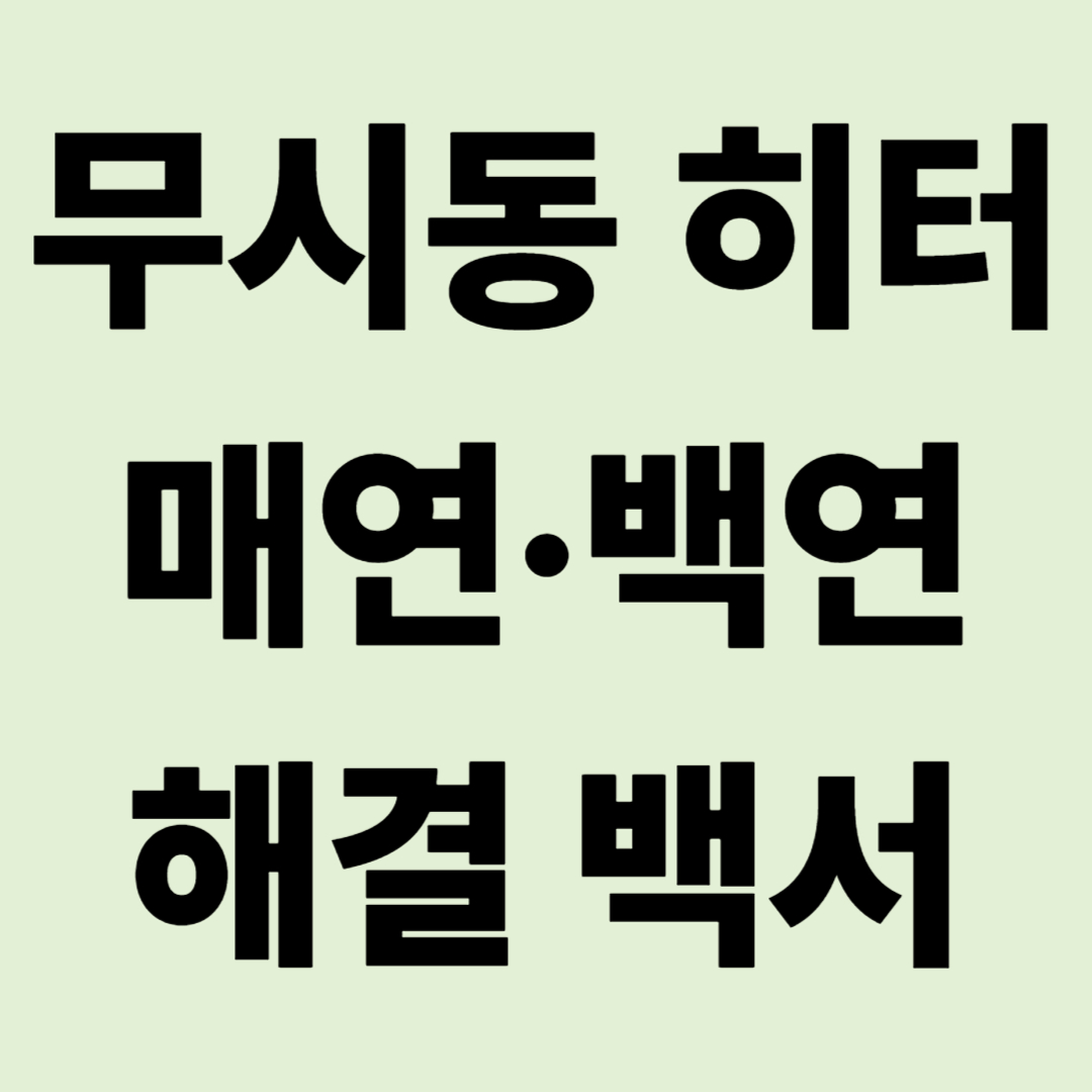 "히터에서 연기가 나요!" 무시동 히터 매연&middot;백연 해결 백서