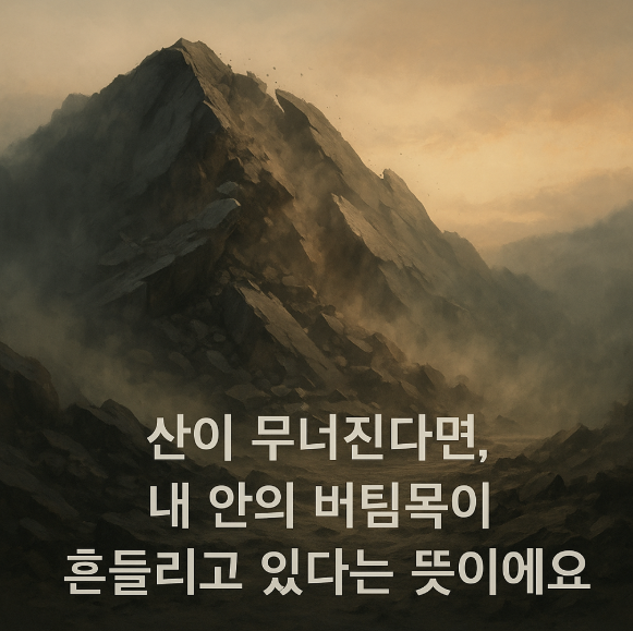 무너지는 산을 보는 꿈