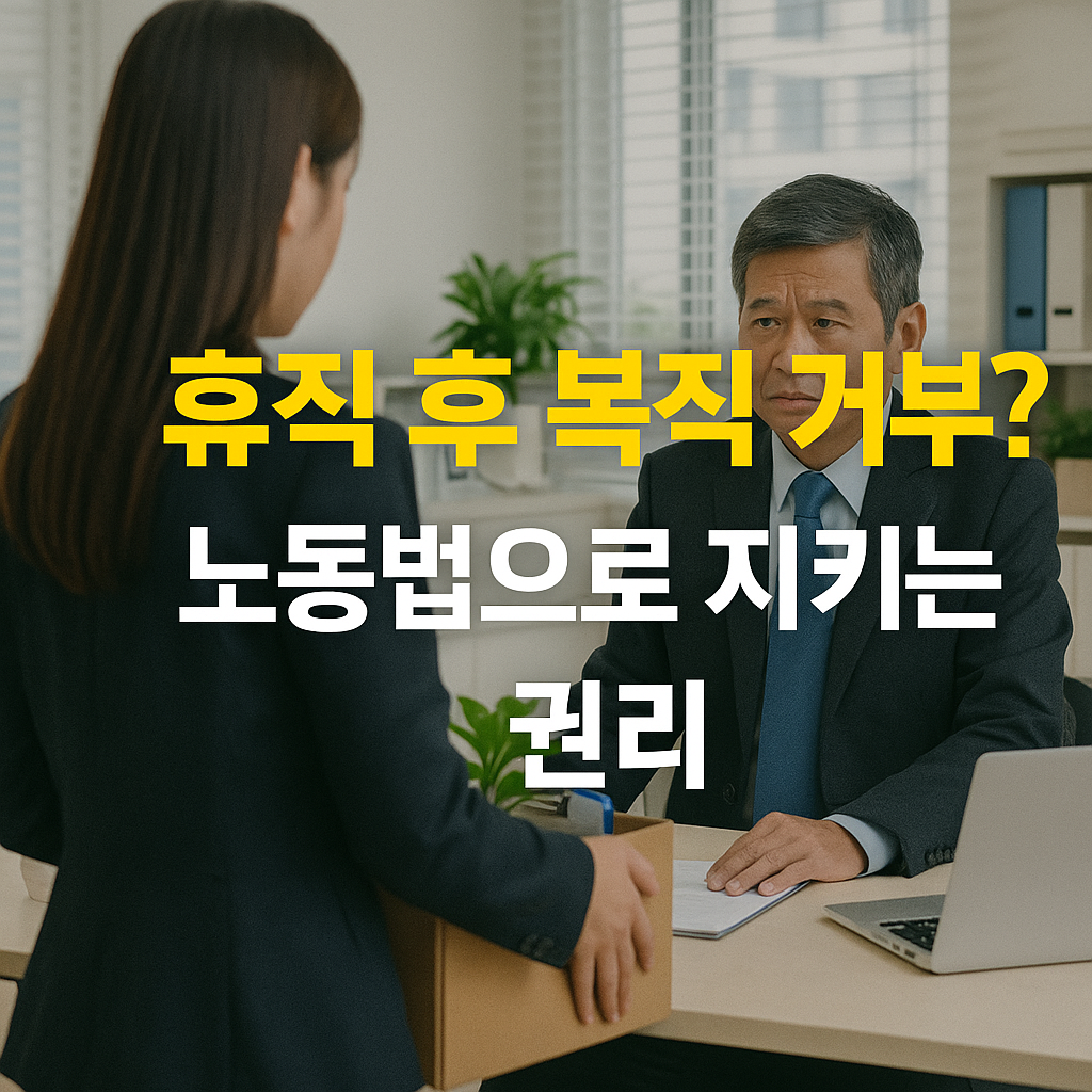 휴직 후 복직 거부? 법으로 지키는 내 자리