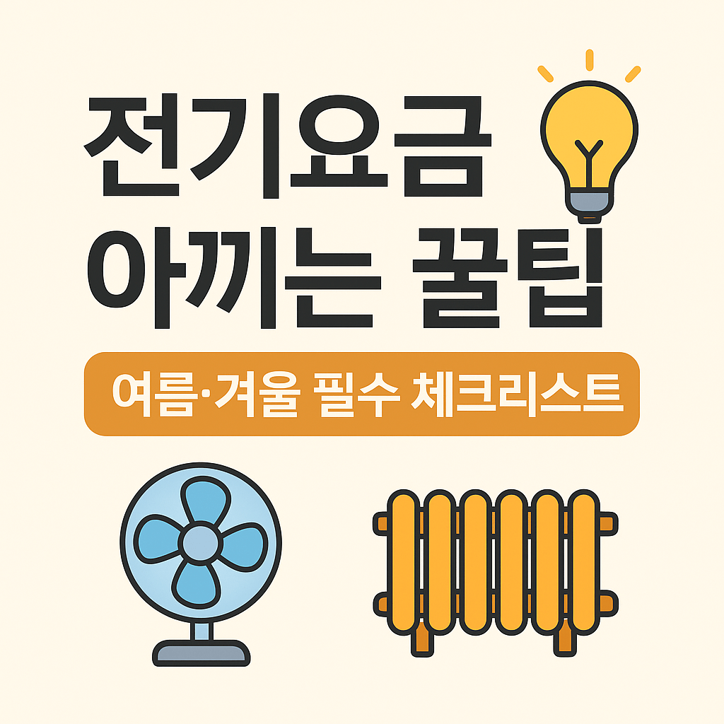 전기요금 아끼는 꿀팁｜여름&middot;겨울 필수 체크리스트