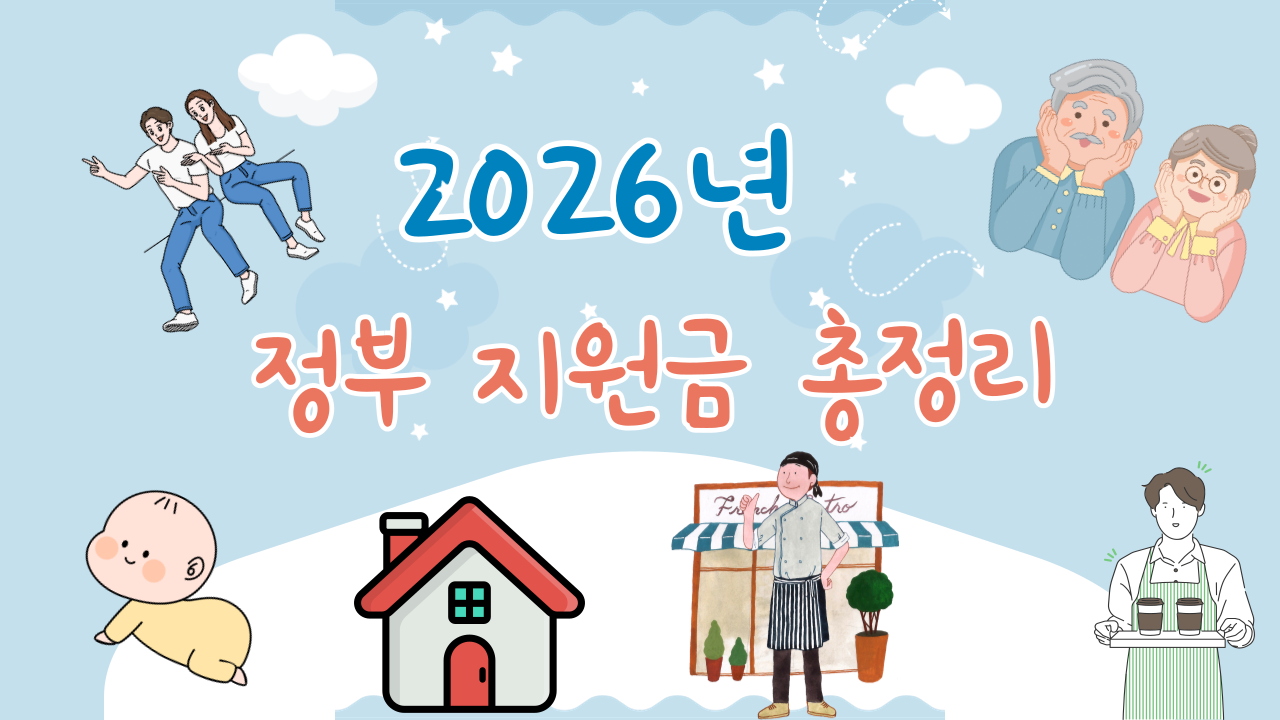 2026년 정부 지원금 총정리(나도 받은 수 있는건 뭘까)