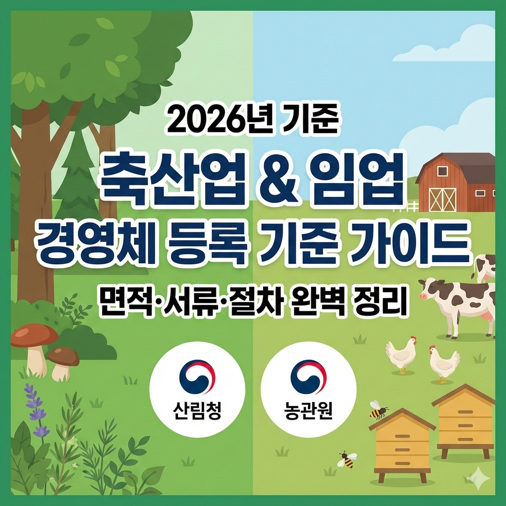 2026 축산업 임업 경영체 등록 기준 서류 준비 가이드 면적 서류 절차 완벽 정리