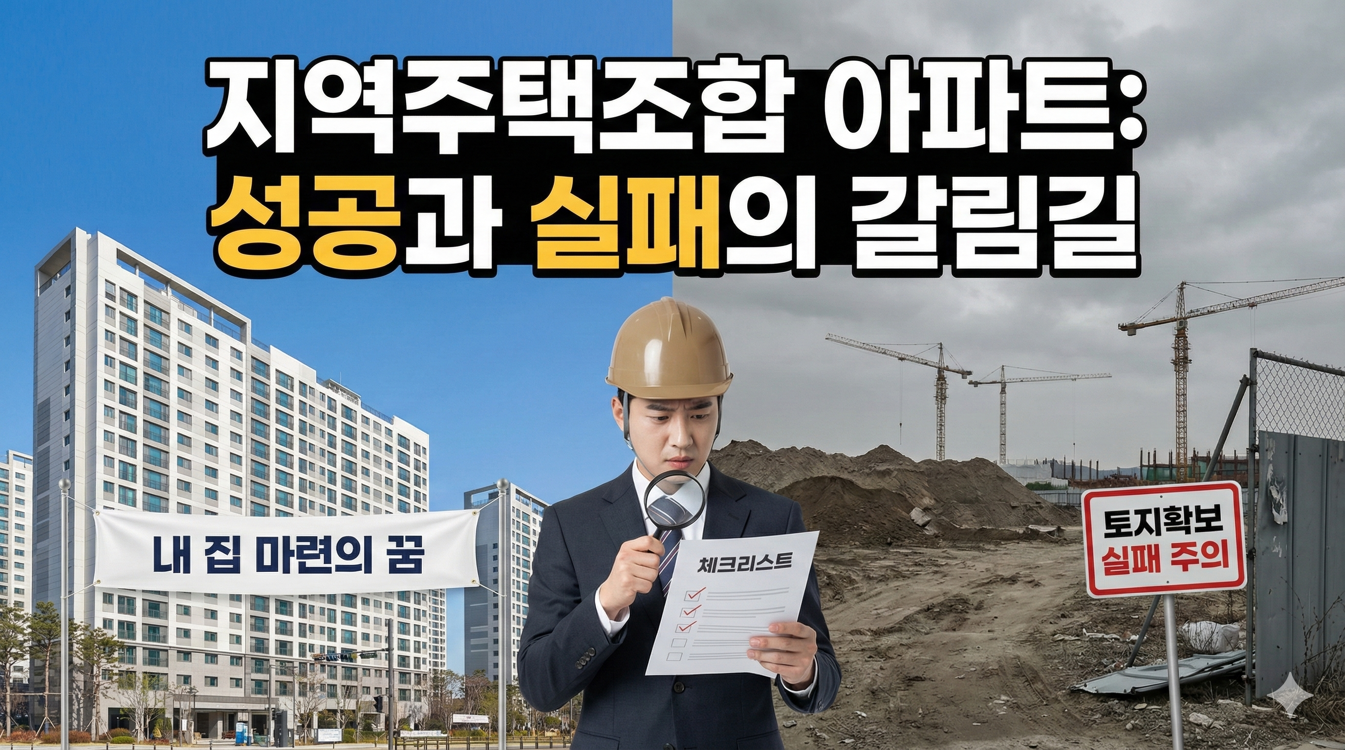 지역주택조합 아파트 토지확보 실패 사례와 가입 전 주의사항 정리