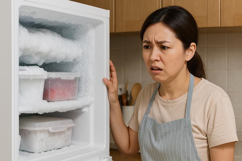 냉장고 냉동실 성에 제거하는데 성에 안 찬다면?