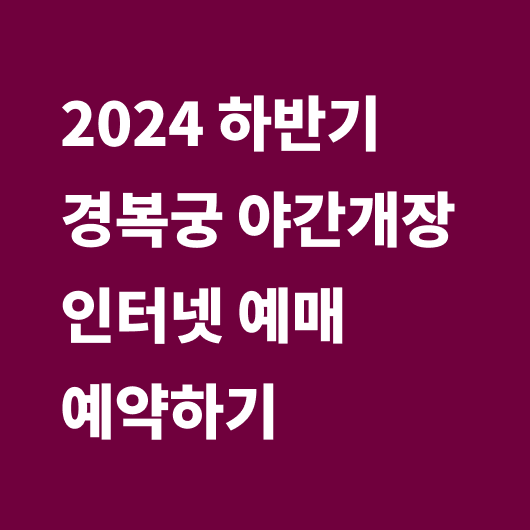 경복궁 야간개장