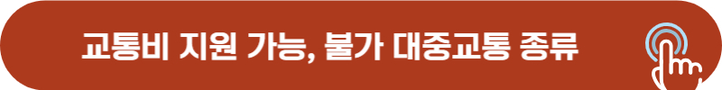 청소년 교통비 지원 가능, 지원 불가 대중 교통 종류
