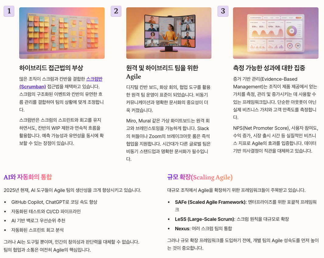 2025년 Agile의 진화 정리
