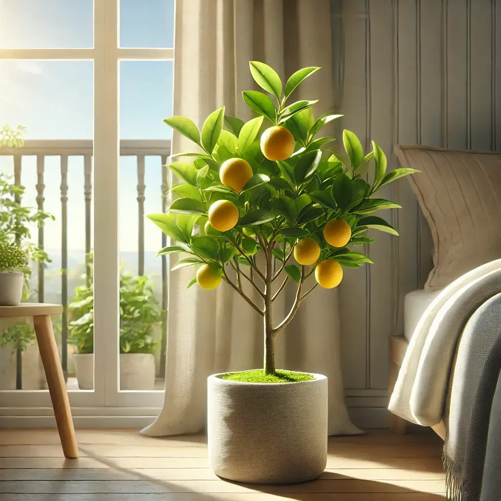 실내에서 키우는 유자나무 이미지
