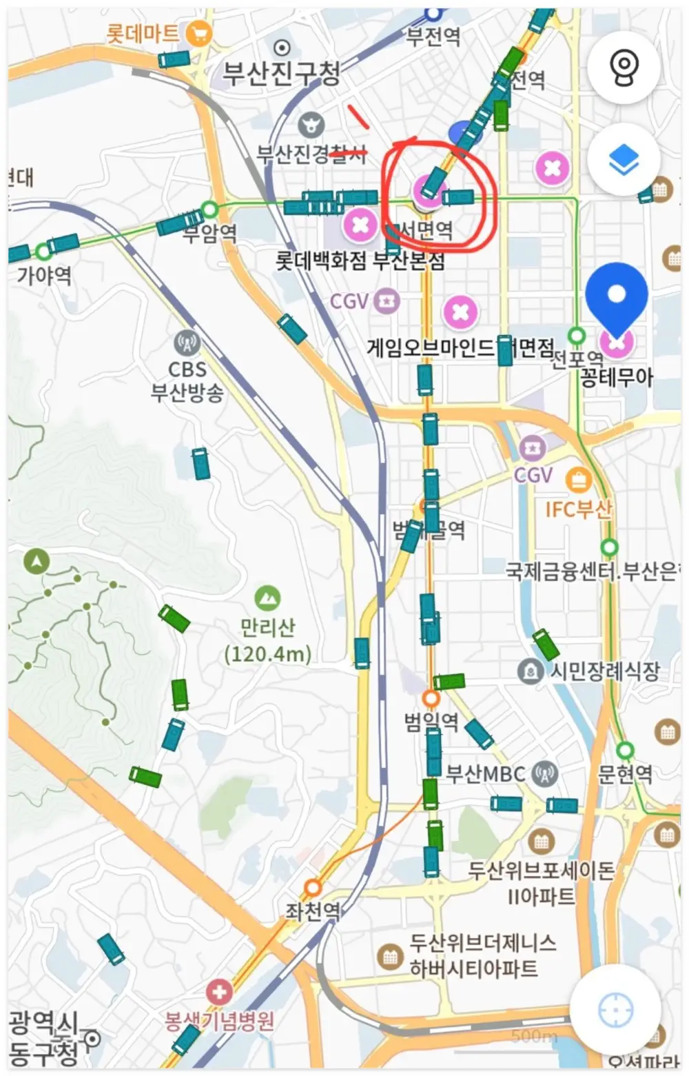 카카오맵-서면역근처