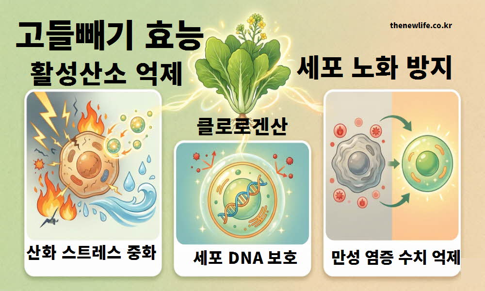 고들빼기 효능 활성산소 억제 세포 노화 방지