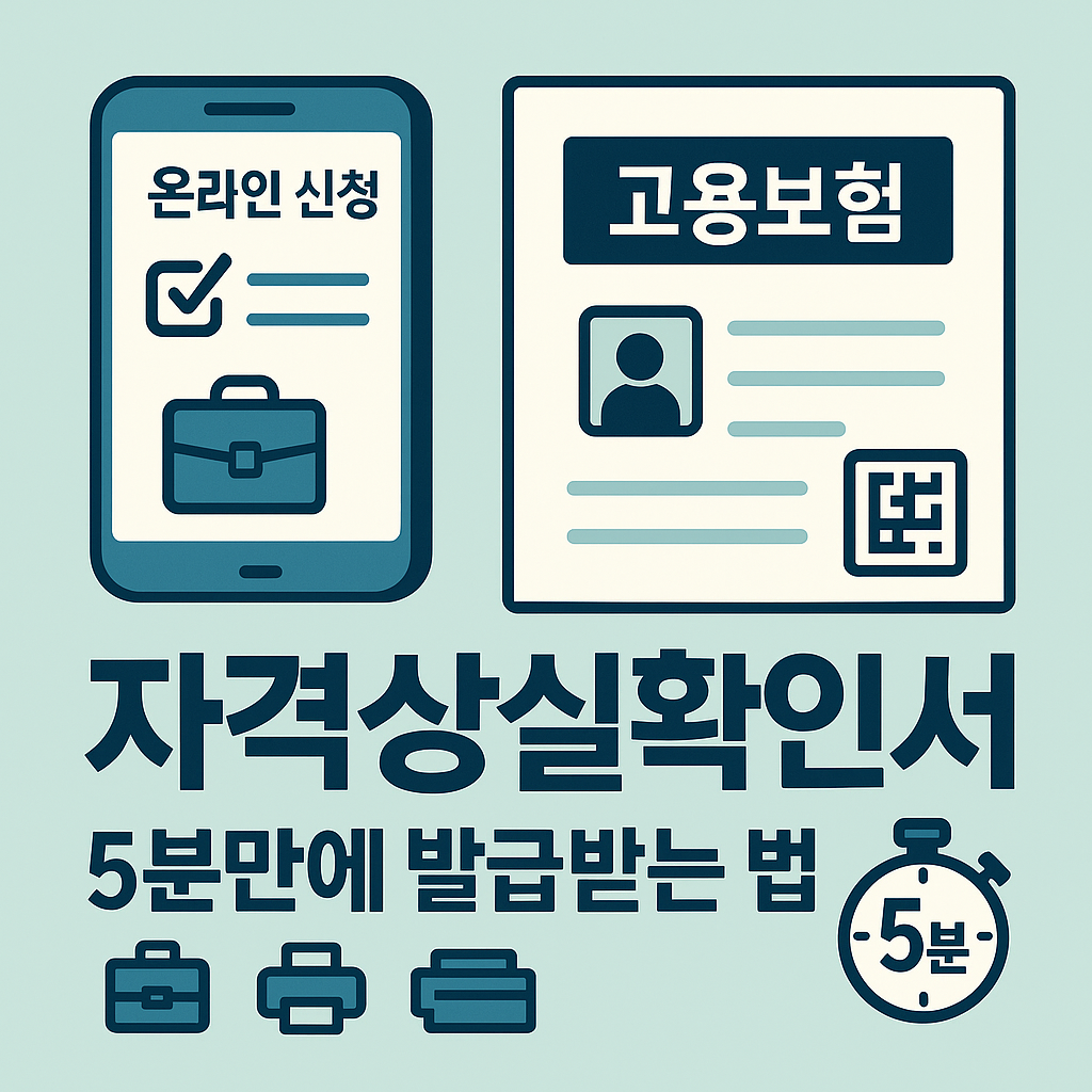 고용보험 자격상실확인서 5분만에 발급받는 법