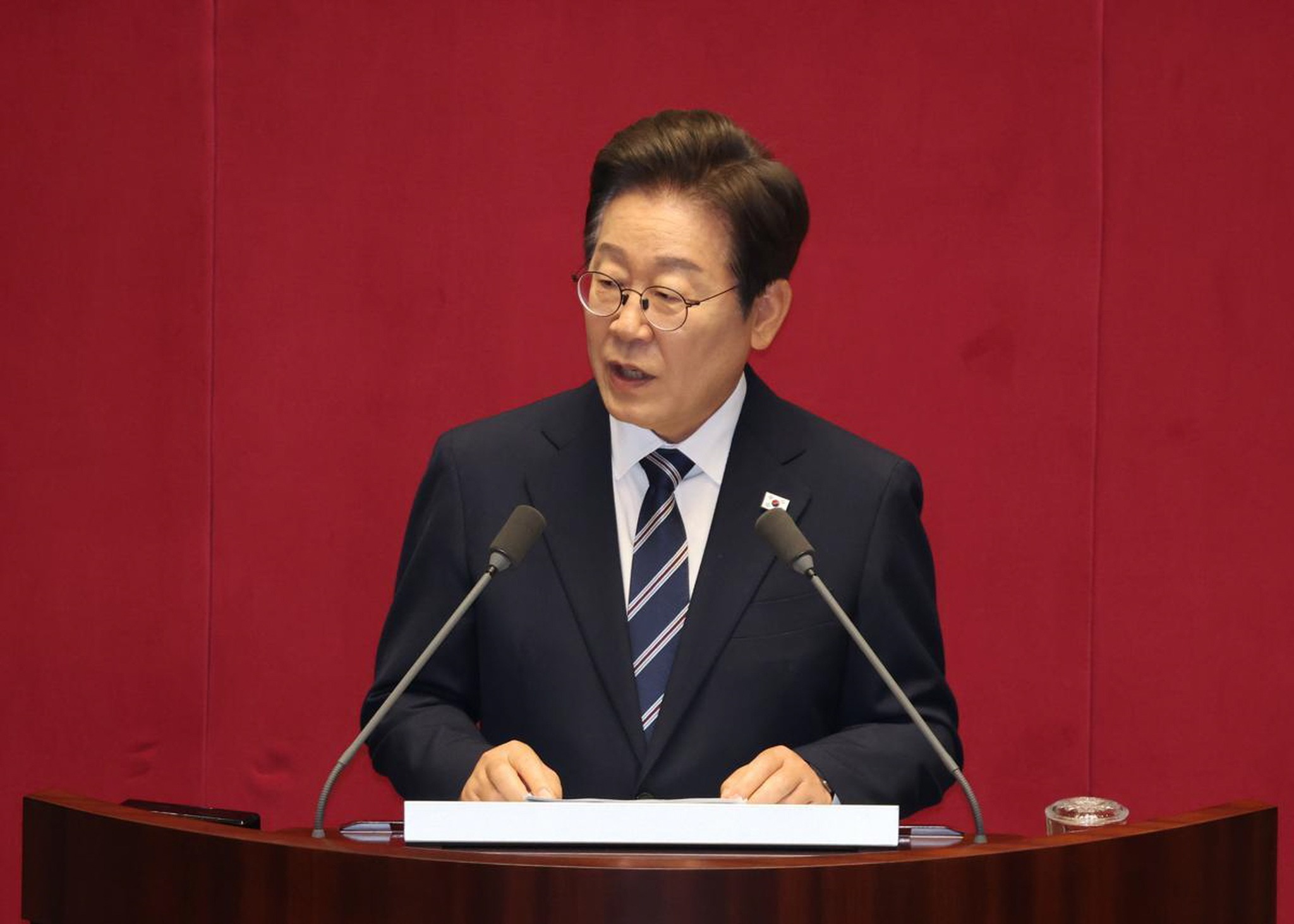 이재명 대통령 국회 시정연설 장면