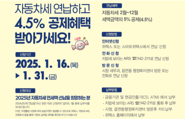 자동차세 연납할인