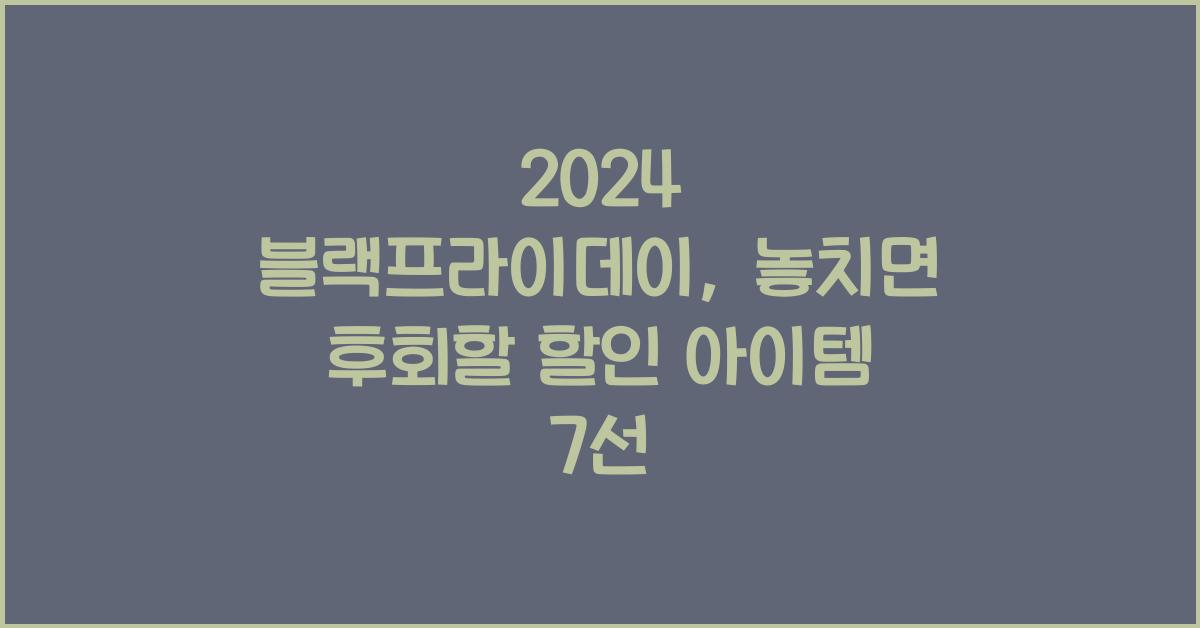 2024 블랙프라이데이