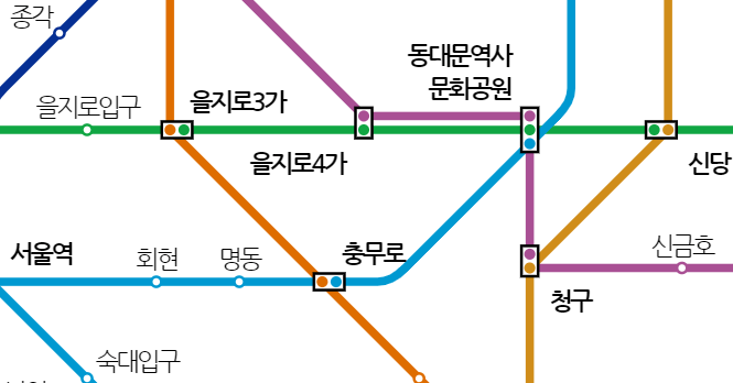 서울 지하철 노선도 크게보기
