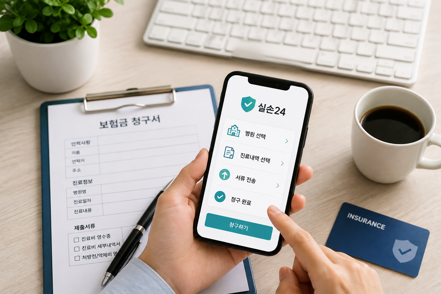 스마트폰으로 간편하게 보험금 청구하기