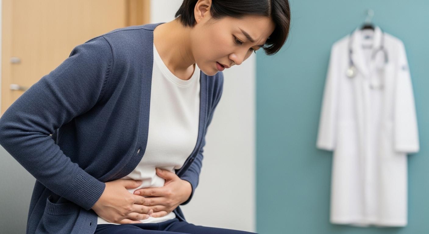 왼쪽 아랫배가 가끔가다 따끔따금 뭐가 찌르는 거 같아요.