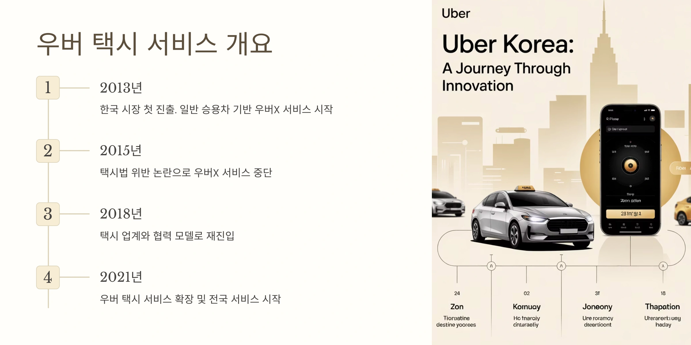 우버 택시 서비스 개요