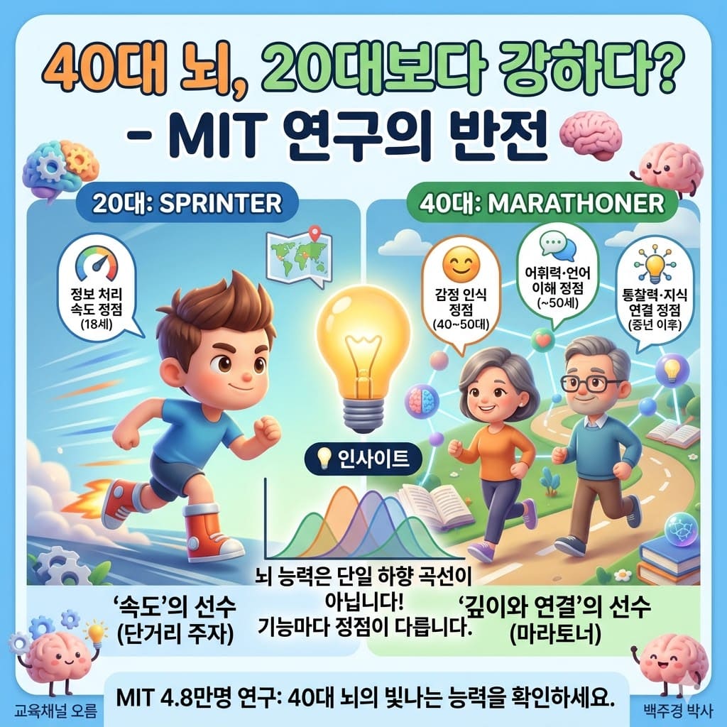 40대 뇌는 정말 쇠퇴하는가? &mdash; MIT 연구가 뒤집은 상식