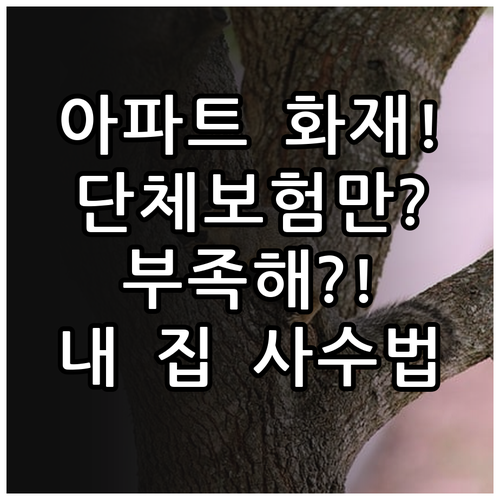 단체보험으로 부족한 아파트 화재 보장..